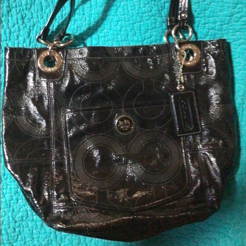 Coach Patent Leather Bag. EUC.